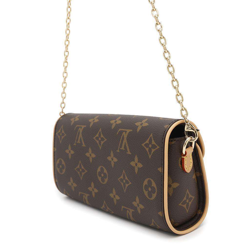 Louis Vuitton Chain Shoulder Bag Monogram Canvas Pochette Camille Brown - Picture 2 of 11